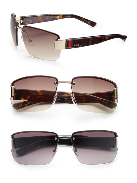 cheap gucci shades for men|gucci rimless sunglasses men's.